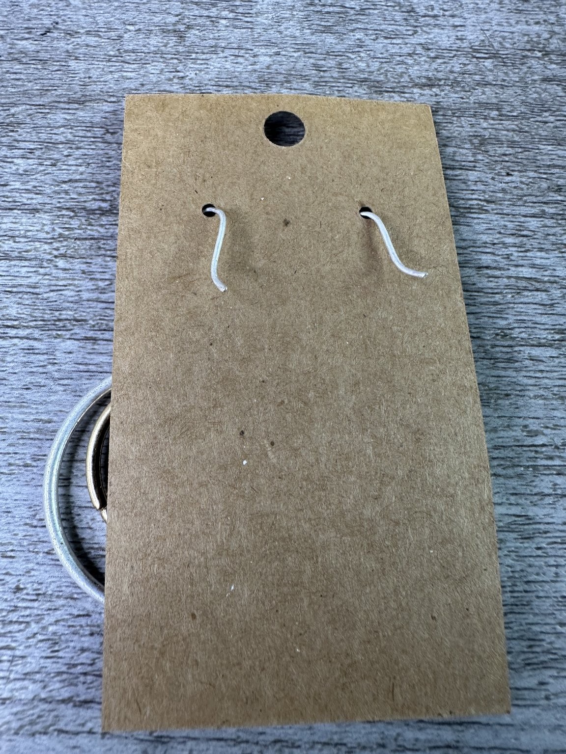 Faux Leather Mixed Metal Dangle Hoop Earrings 2.5″ Drop Silver Gold Tone