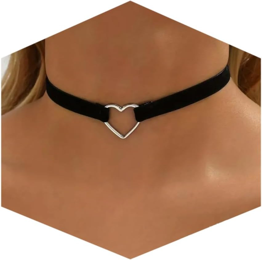 Black Necklaces for Women, Adjustable Layered Velvet Leather Lace Collar Necklac