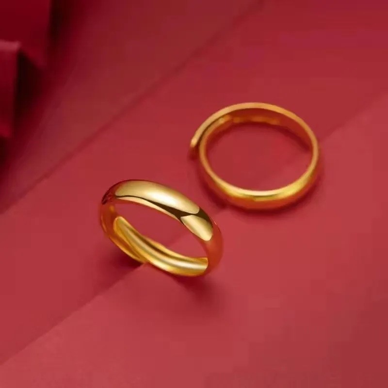Anillo Ajustable Dorado Acero Inoxidable Mujer Minimalista Elegante Regalo Moda