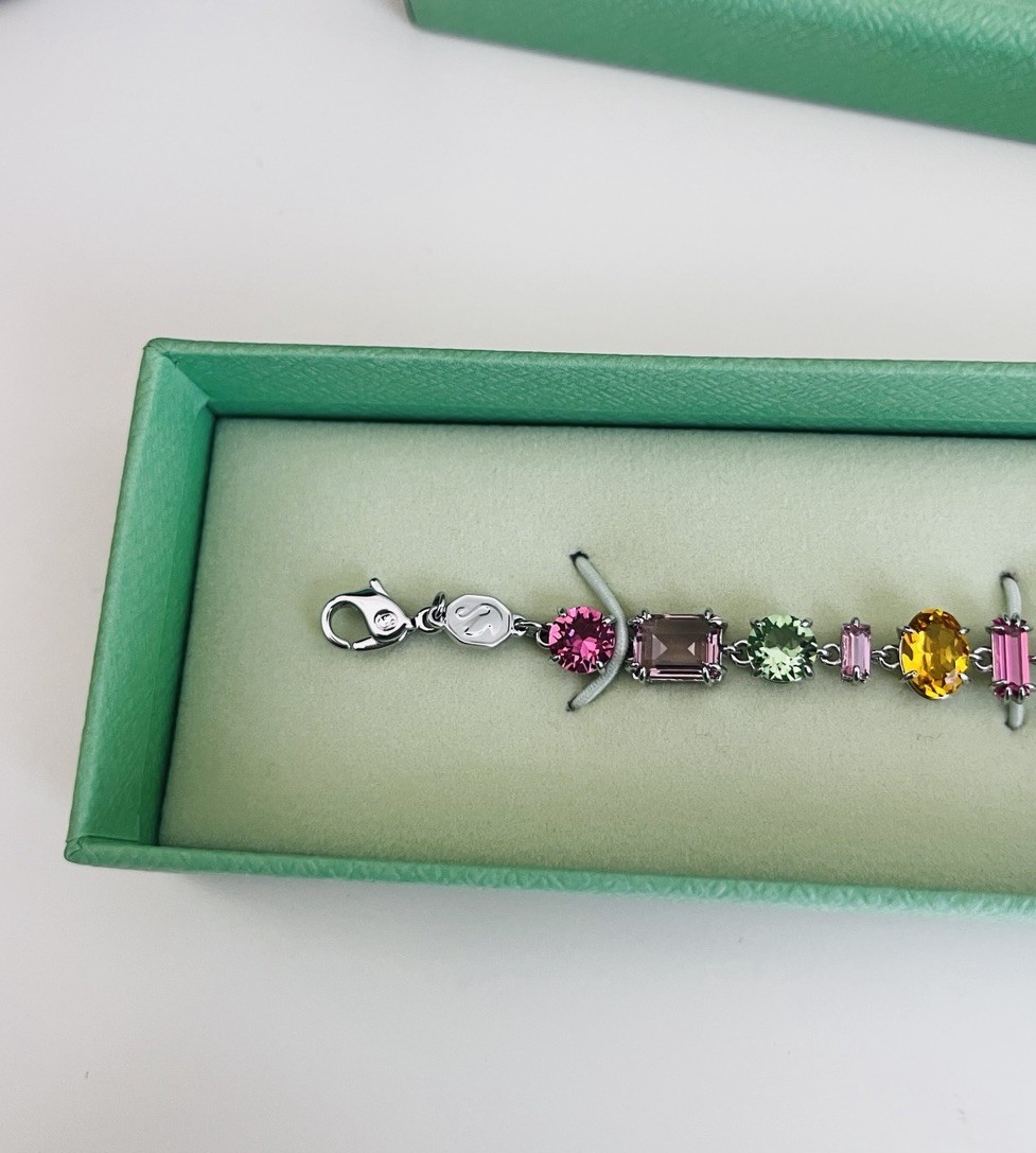 New Swarovski GEMA Bracelet Mixed cuts, Multicolored, Rhodium plated 5656427