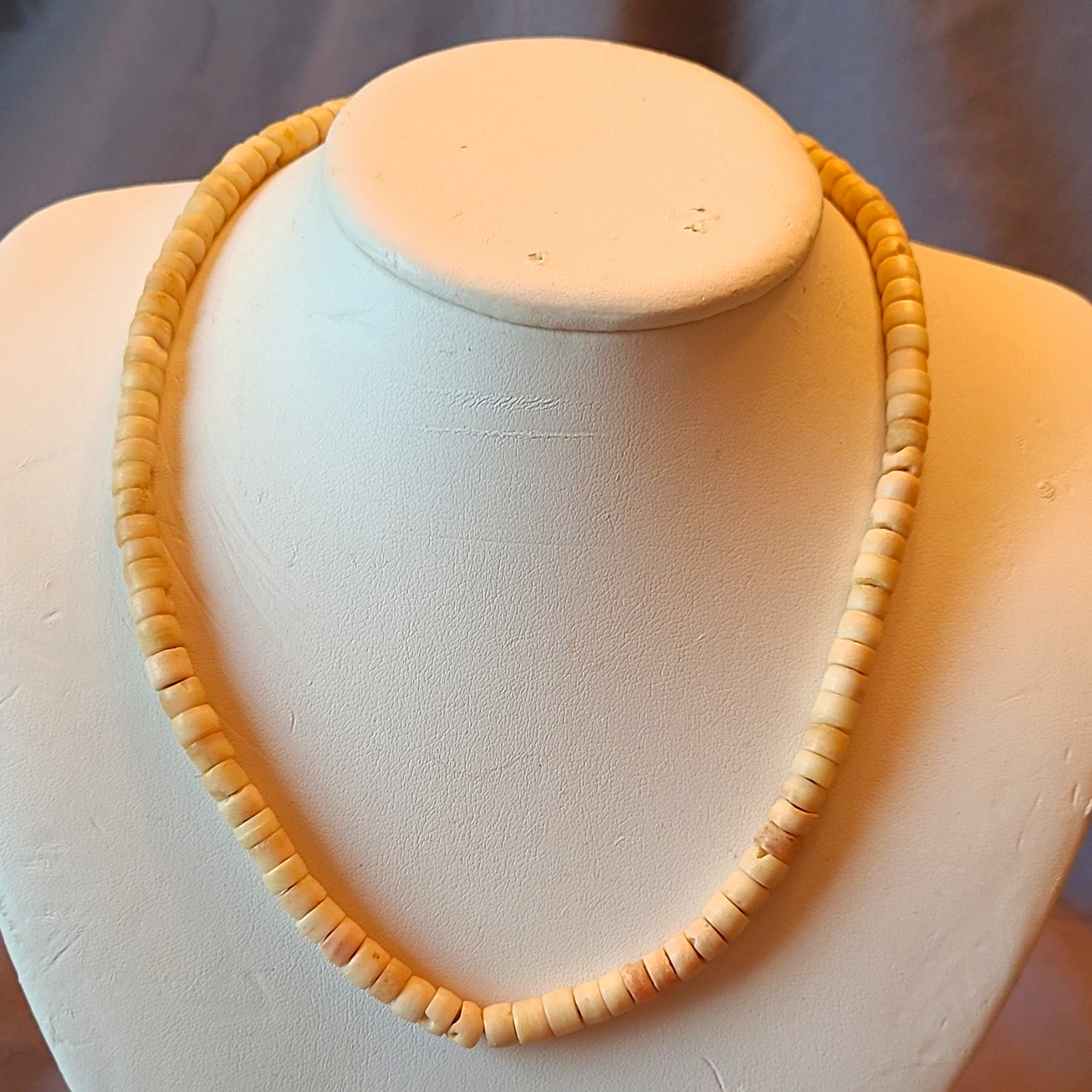 Vintage Aeropostale A87 Wood Bead Surfer Necklace