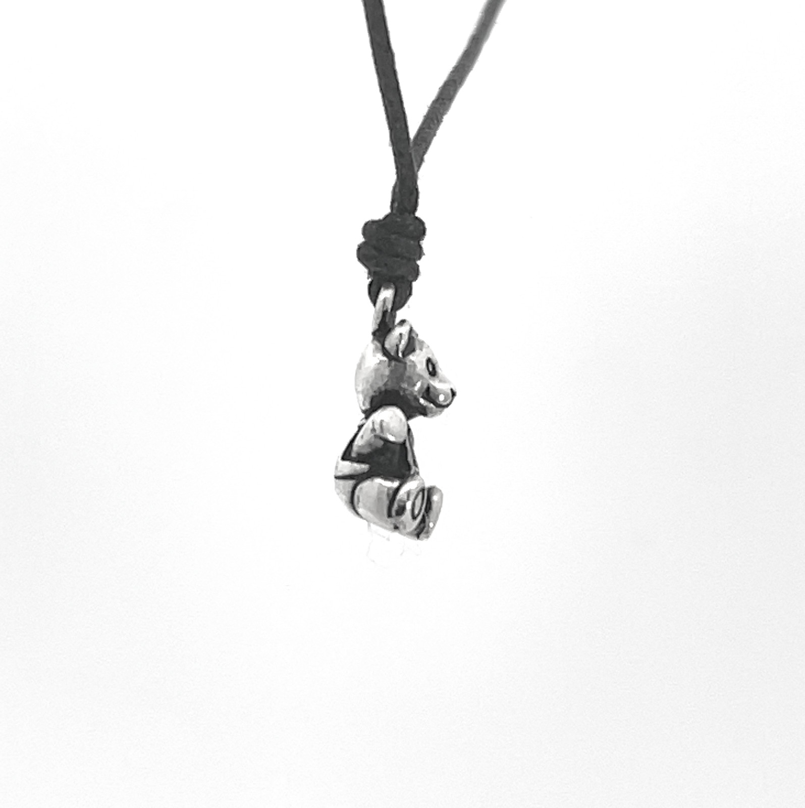 Bear 92.5 Sterling Silver Charm Necklace Pendant Jewelry
