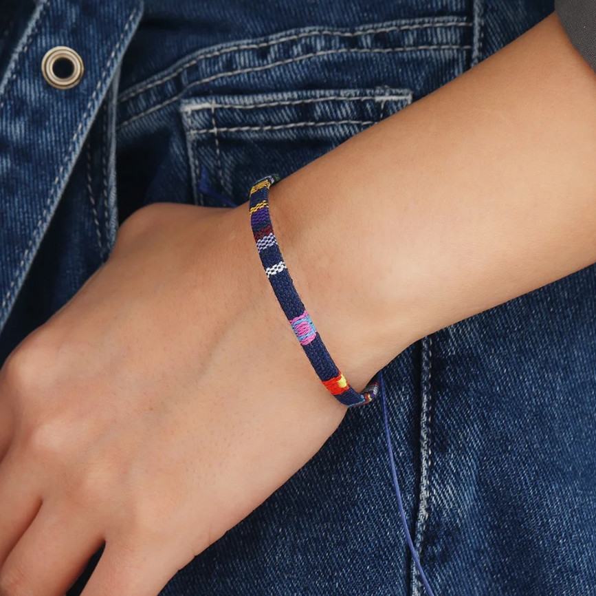 24pcs Bohemian Style Braided Friendship Bracelets Colorful Summer Set – NEW