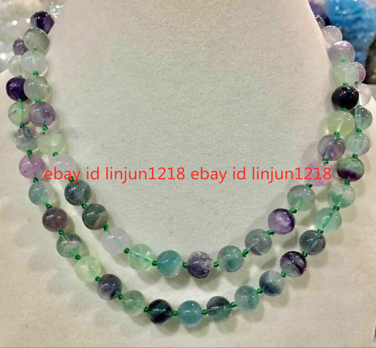 6/8/10mm Real Colorful Fluorite Crystal Gems Round Beads Necklace 14-50 in