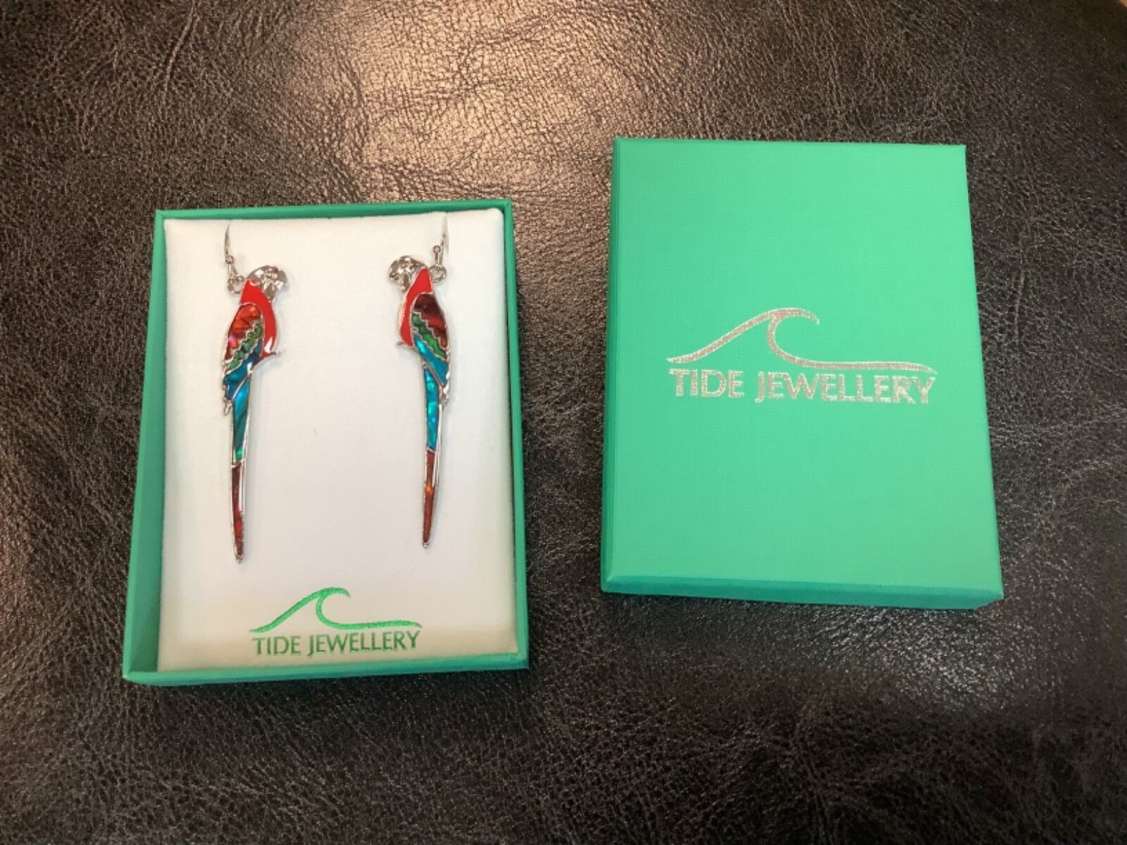 Macaw Inlaid Paua Shell Earrings – TJ640