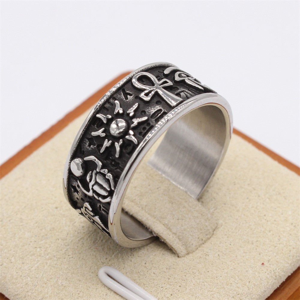 Model R1519 European & American Anubis Cross Ring