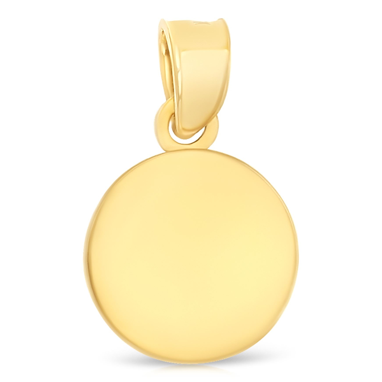 14K Yellow Gold Angel Religious Charm Pendant with 0.6mm Box Chain Necklace