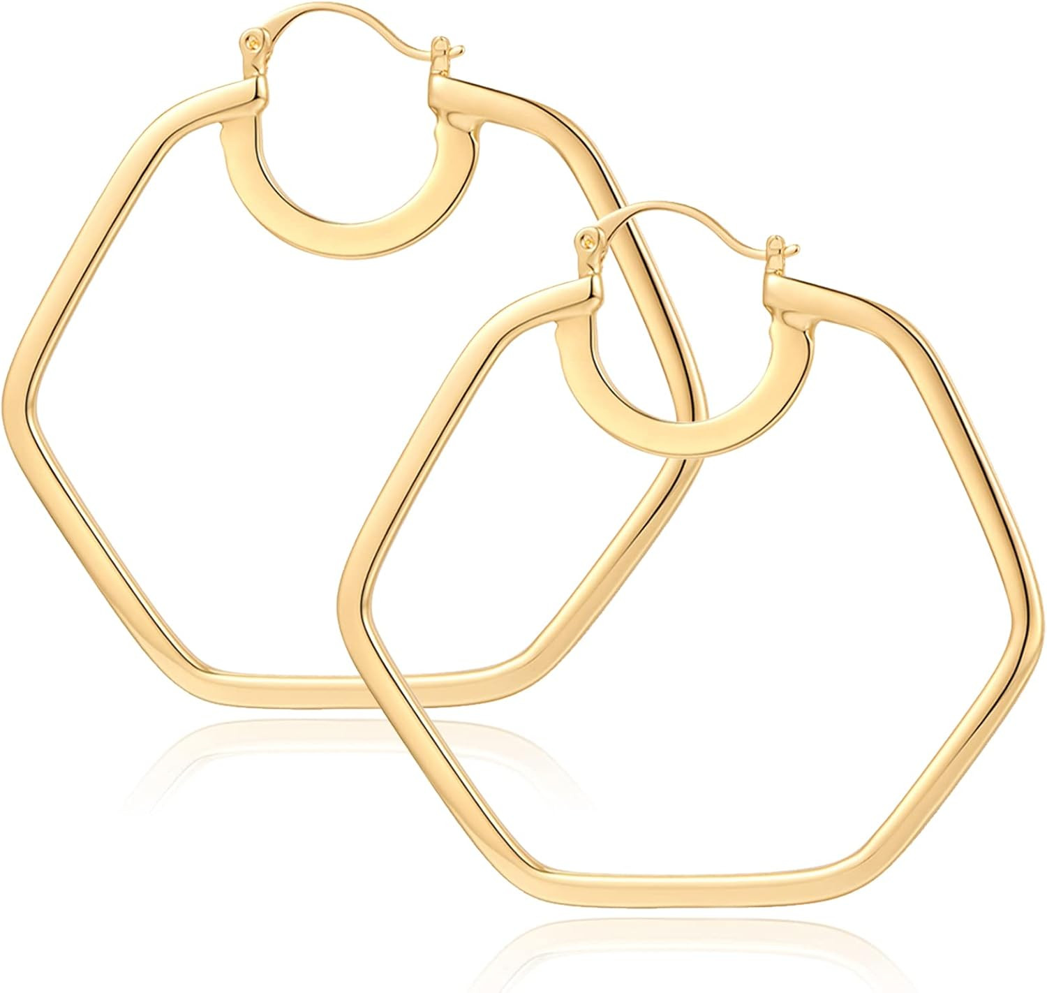 Large Hoop Earrings for Women Chunky Statement Hoop Earrings Vintage Y2K 80S 90S