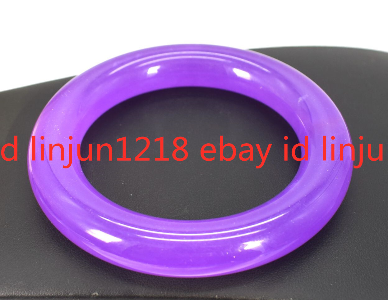 Beautiful Violet Alexandrite Jade Gemstone Round Bangle Bracelet 56-62mm Jewelry