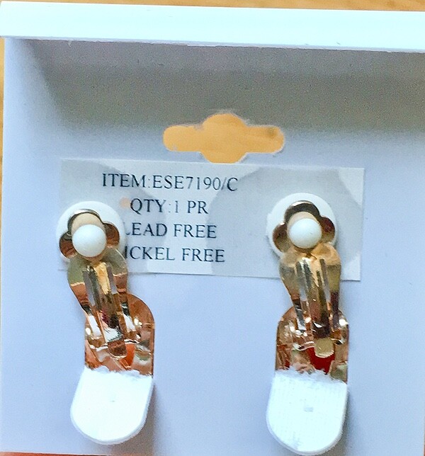 3.25″ Long Golden Vintage Inspired Earrings, Sea Elements, Casual Chic, Party