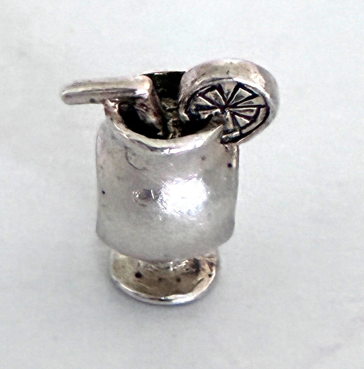Sterling SIlver Cocktail Drink Slide Charm for Bracelet