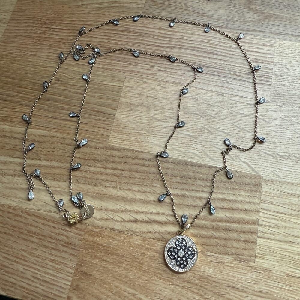 Crystal Teardrop Charm Necklace – NWOT