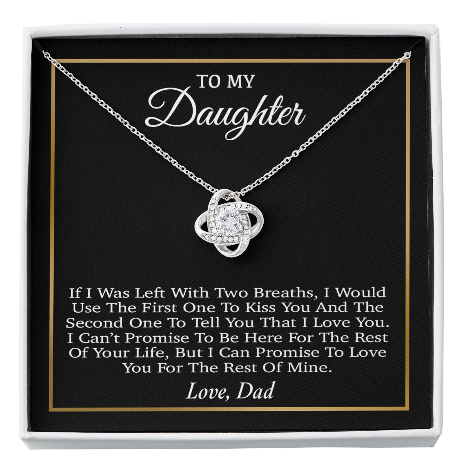 To My Daughter Necklace, Gift for Daughter from Dad, Father Daughter Necklace
