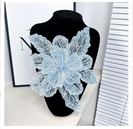 DIY Clothing Lace Sequin Beads Flower Embroideried Appliquothing Sew Accessories