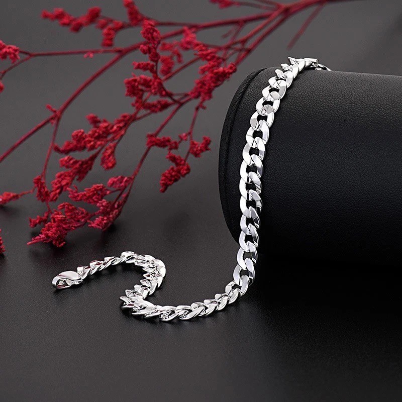 Unisex Heavy Solid 925 Sterling Silver Curb Link Bracelet Multi Sizes Men Women