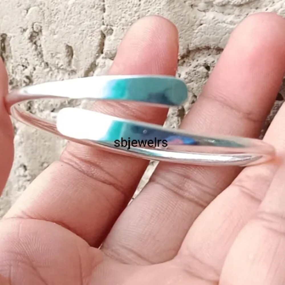 Lovely 925 Sterling Silver Cuff Handmade Jewelry Best Gift For Engagement E-726