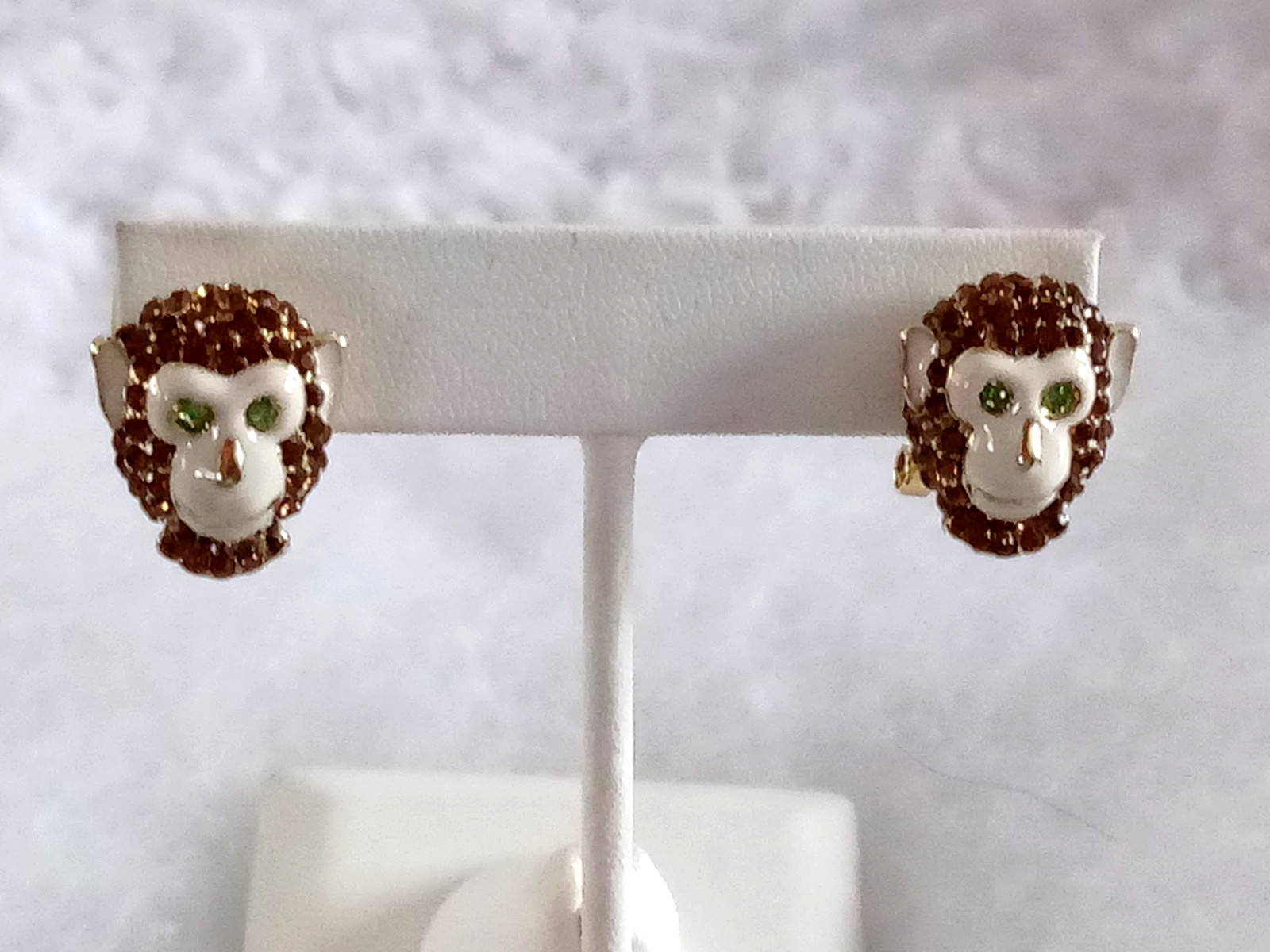 HEIDI DAUS “Critter Crazy” (MONKEY) Omega-Back (Pierced) Earrings ($69.95)