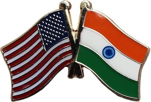 USA India Friendship Flag, American India Metal Patriotic Badge, Lapel Pin