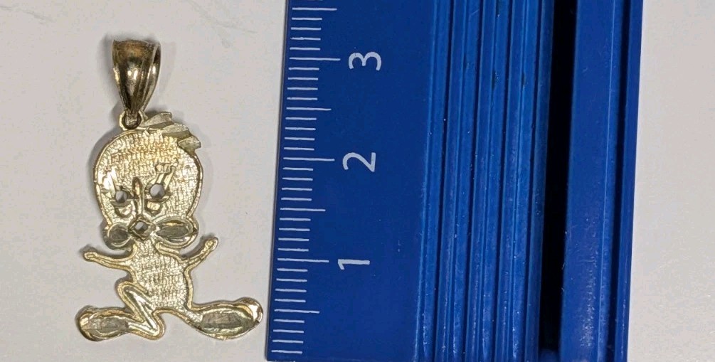 Vintage 925 Sterling Silver Cartoon Bird Pendant Charm 1.6g Cute Character