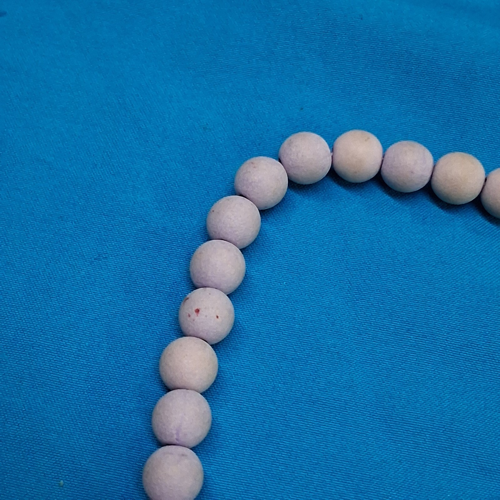 Vintage Purple Wood Bead Black & White Plastic Disc Collar Necklace