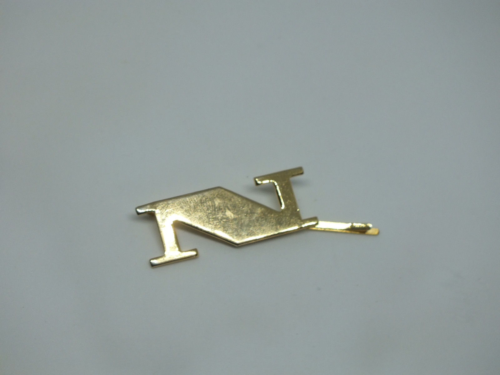 Beautiful Hair Jewelry Bobby Pin Clip Monogrammed “N” 1 3/4 x 3/4″ UNIQUE