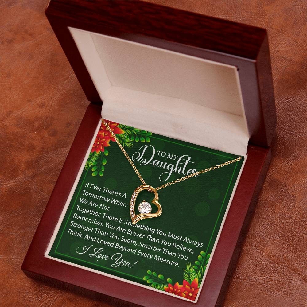 To My Daughter Necklace Father to Daughter Birthday Graduation Gift from Dad Mom