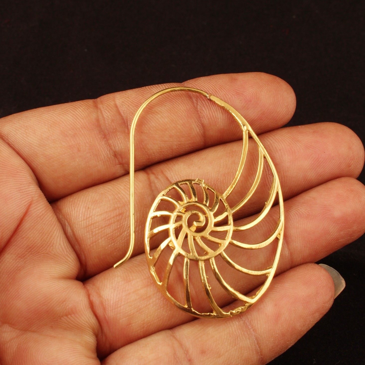 Gold Plating & Silver Plating Dangle Earrings for Women Handmade Spiral Earring