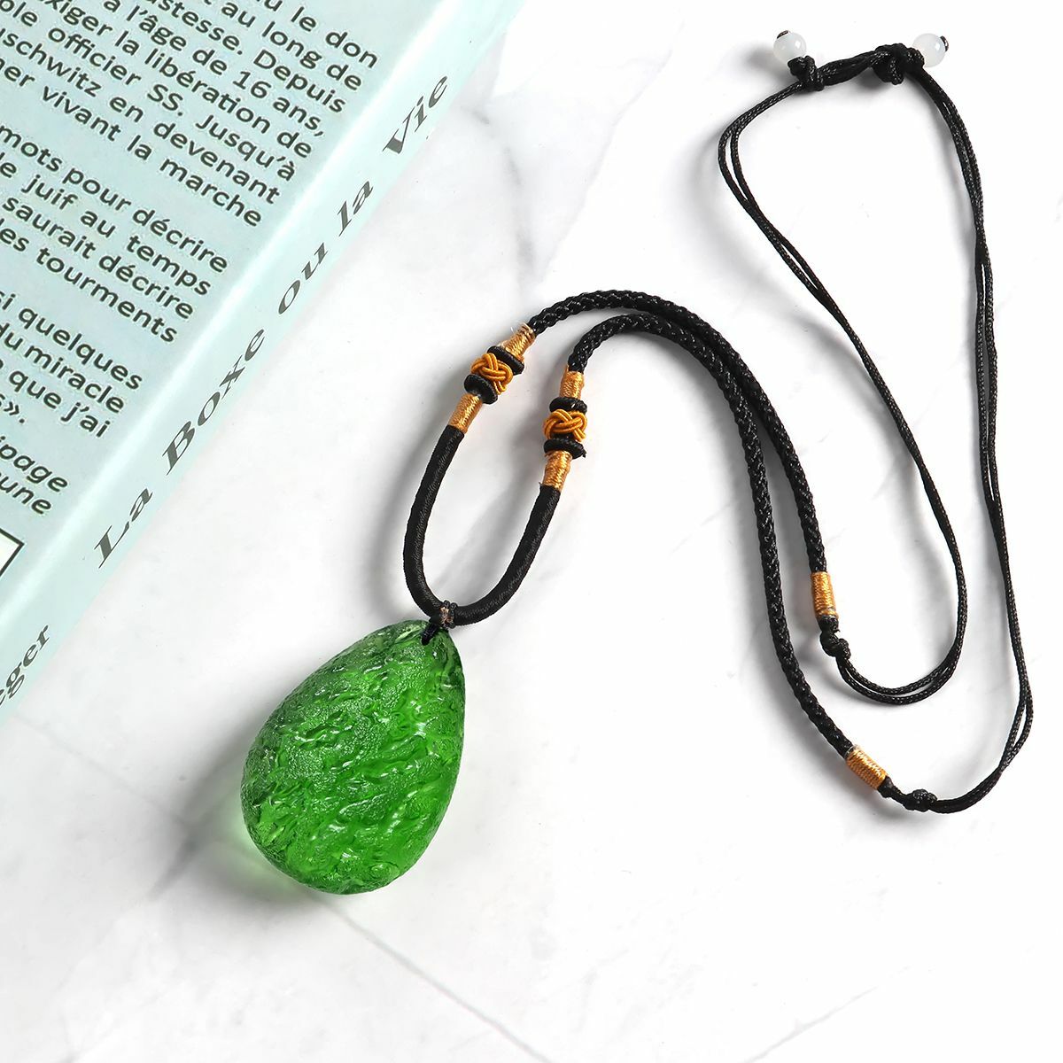 Natural Green Crystal Pendant Gem Moldavite Meteorite Impact Glass Necklace Gift