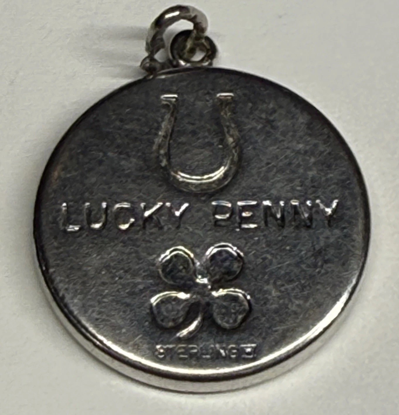 1962 Copper “Lucky Penny” .925 Sterling Silver Bezel Pendant Necklace Charm