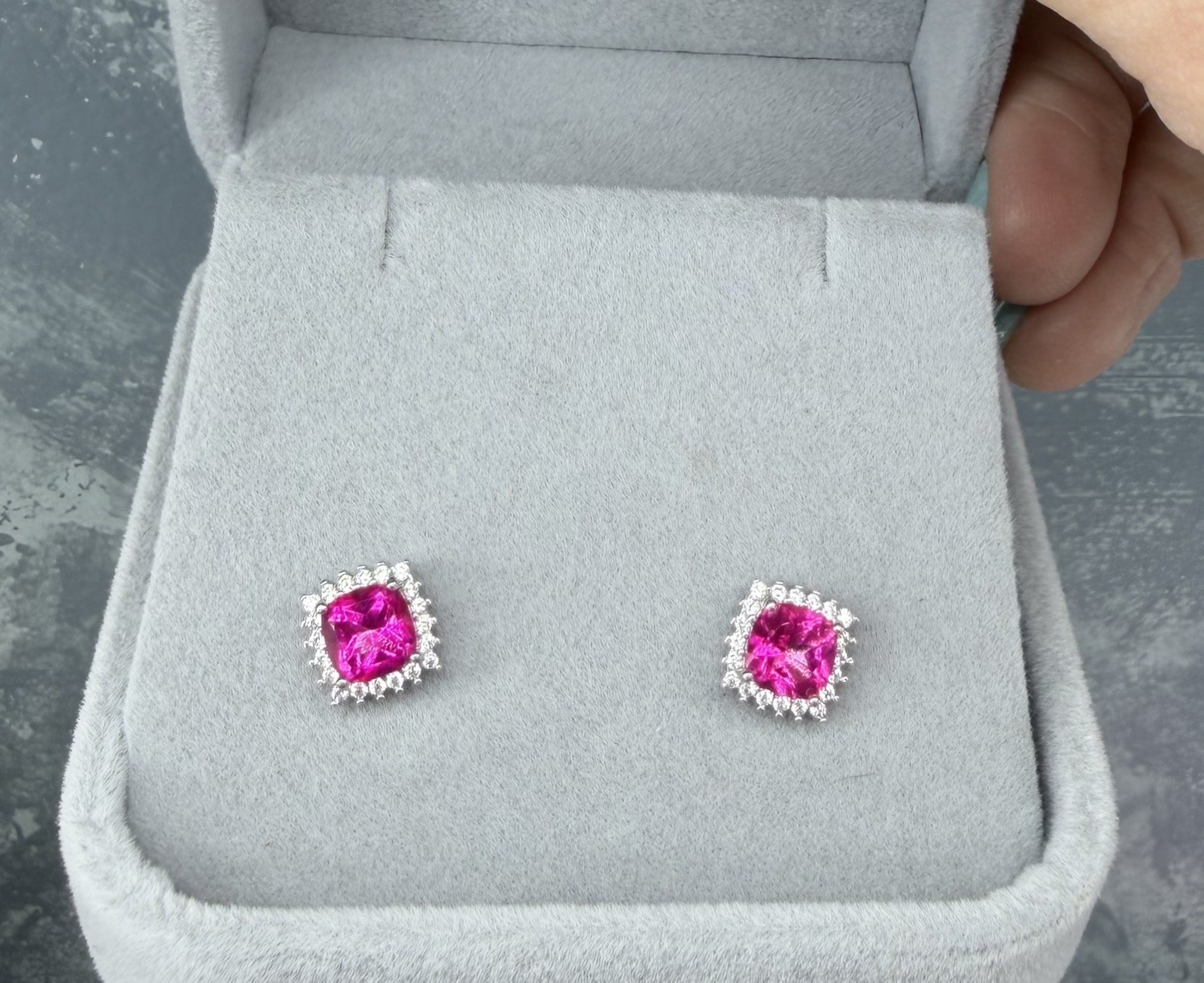 Set! – 1.15CT Natural Pink Topaz Ring 8 Pendant Necklace & Earrings 925 Sterling