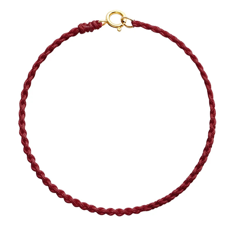 Handmade Red String Bracelet Gold Clasp Protection Good Luck Rope Jewelry