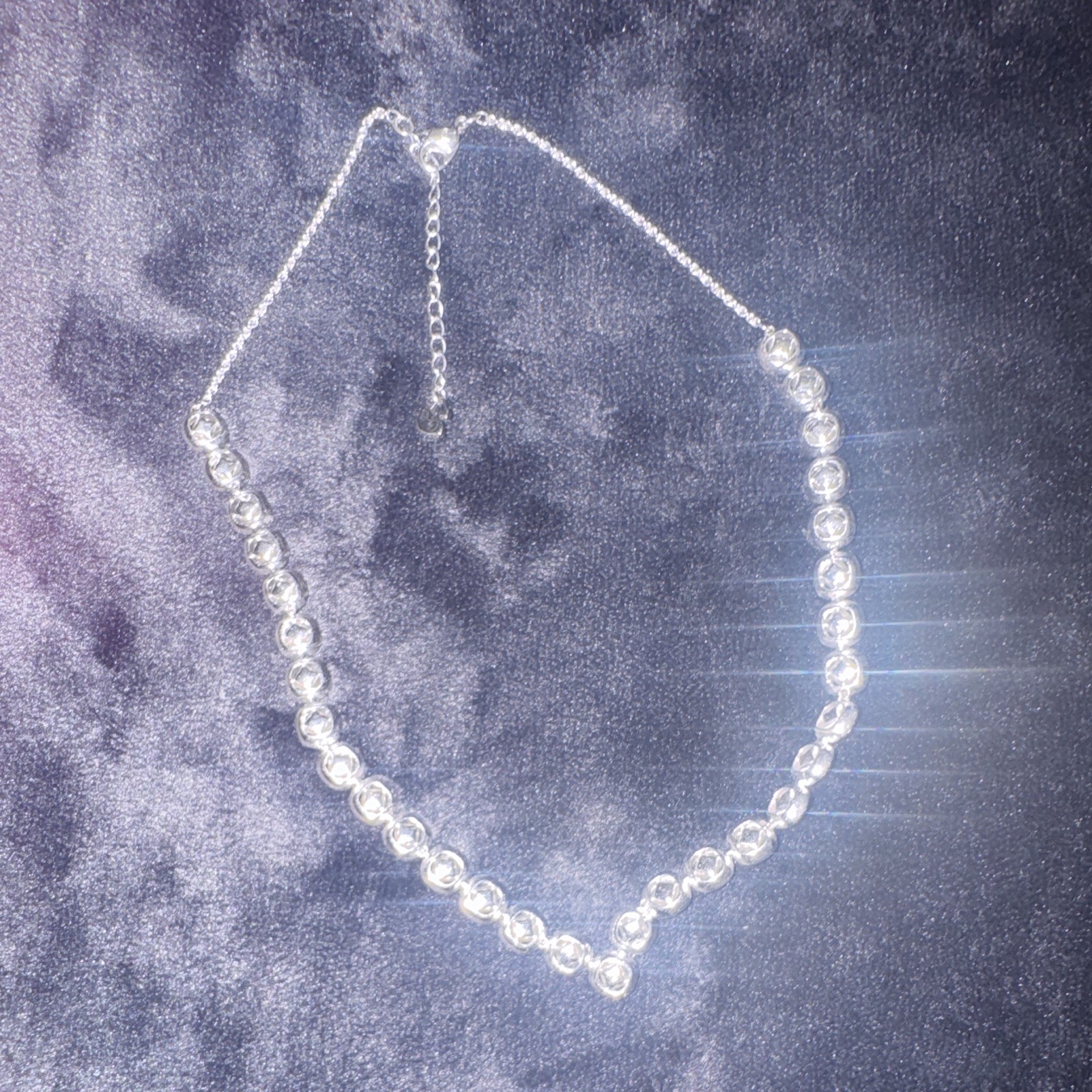 Silver Swarovski necklace