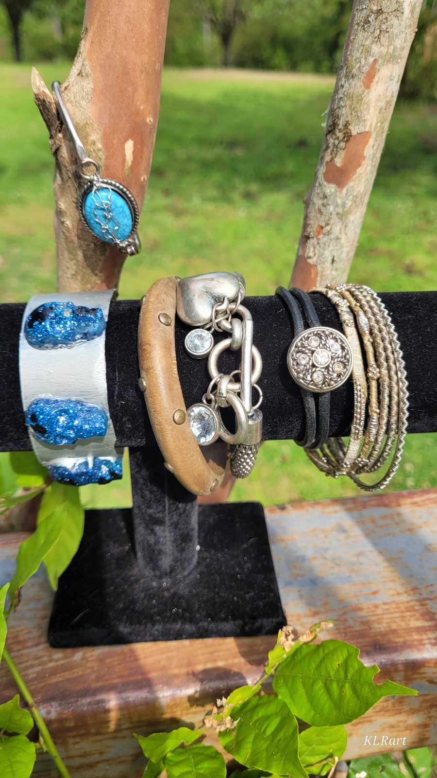 mixed metal, skulls silver acient wood bracelets bangles one size for all