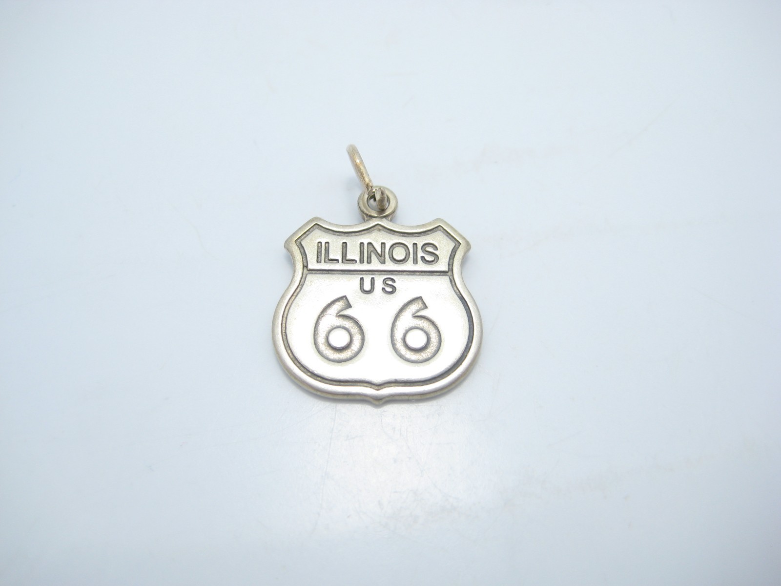 US Route 66 Sterling Silver Road Sign Pendant Or Charm