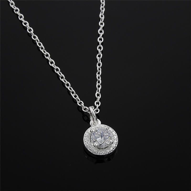 Avianna Halo Cubic Zirconia Sterling Silver Pendant Necklace Gift Boxed
