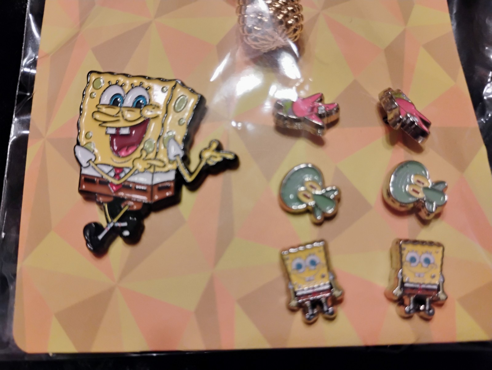 Nickelodeon SpongeBob Square Pants Pineapple Gold Set: Necklace, Earrings, & Pin