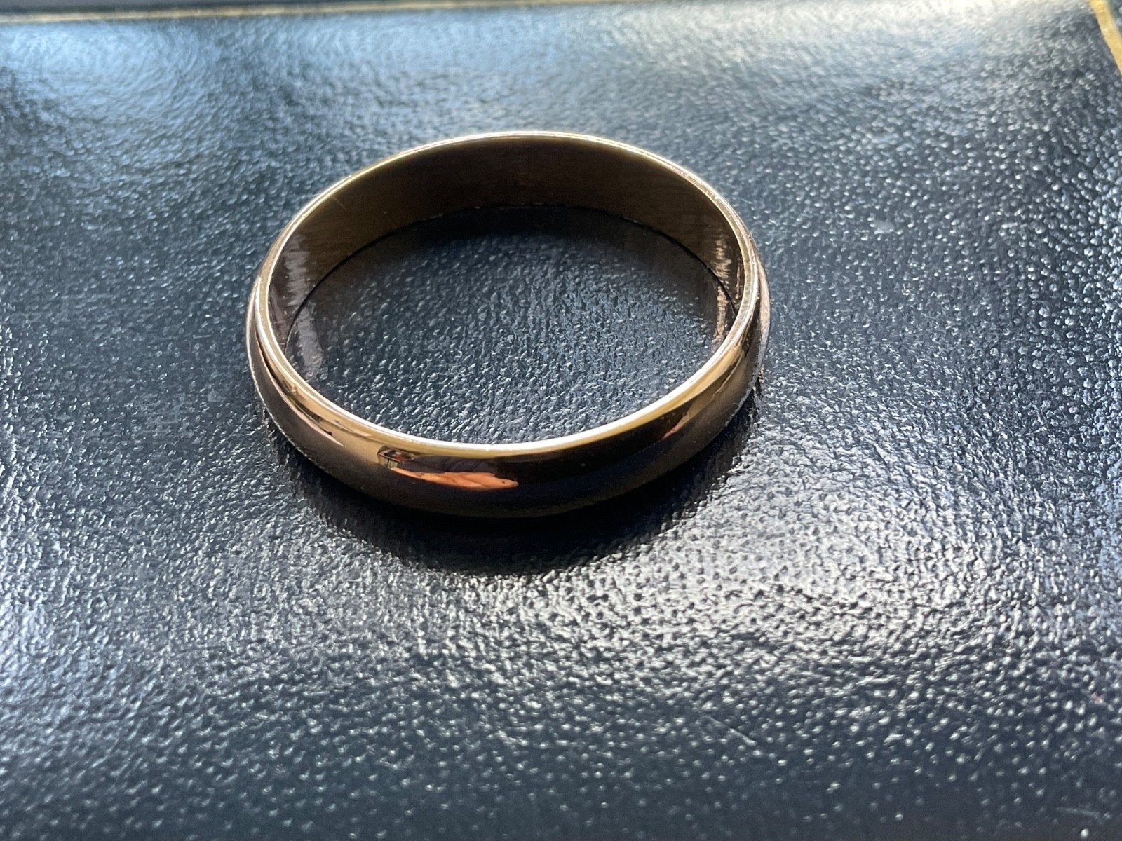 Vintage USSR 14ct 583 Rose Gold wedding ring size X1/2 weight 4.3 grams v.g.c.