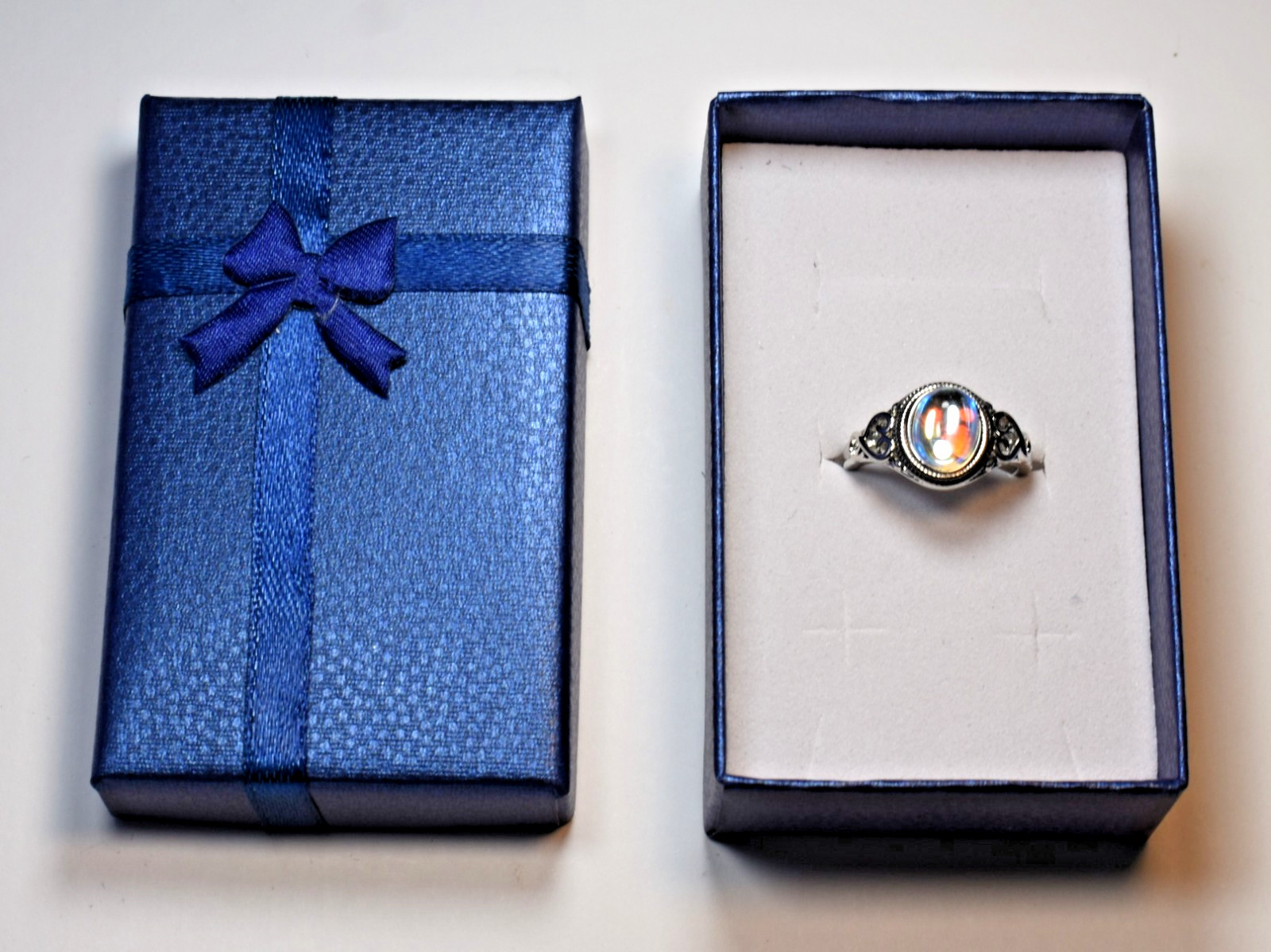 Mood Moon Ring SP 925 Sterling Silver Size 7 Gift Boxed