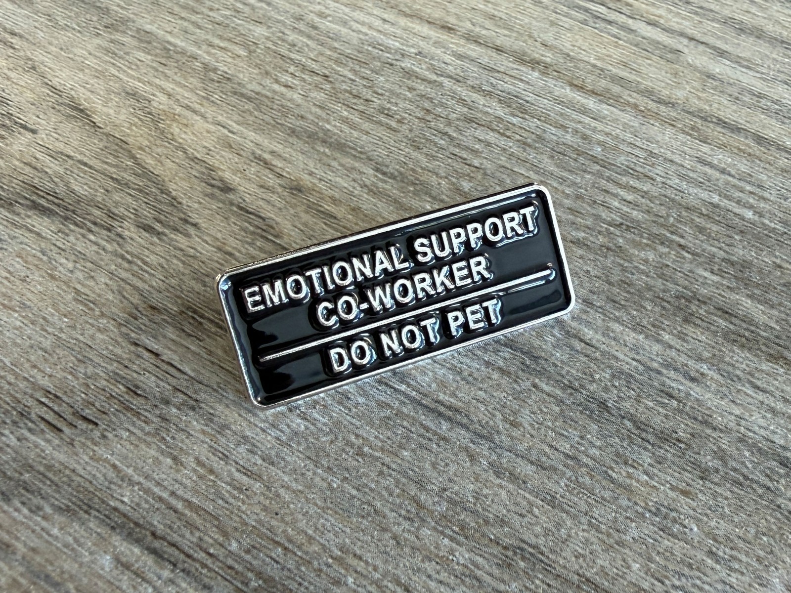 Emotional Support Co-Worker Pin Funny Work Office Humor Introvert Enamel