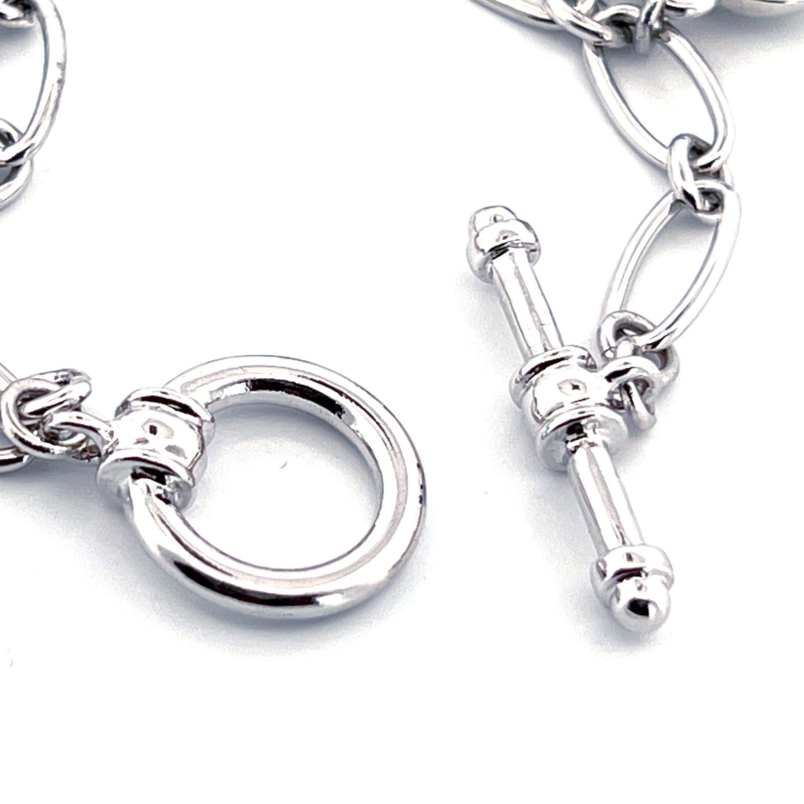 Rhodium Plated Multi-Coloured Heart Charm Bracelet Set With Enamel And Crystals