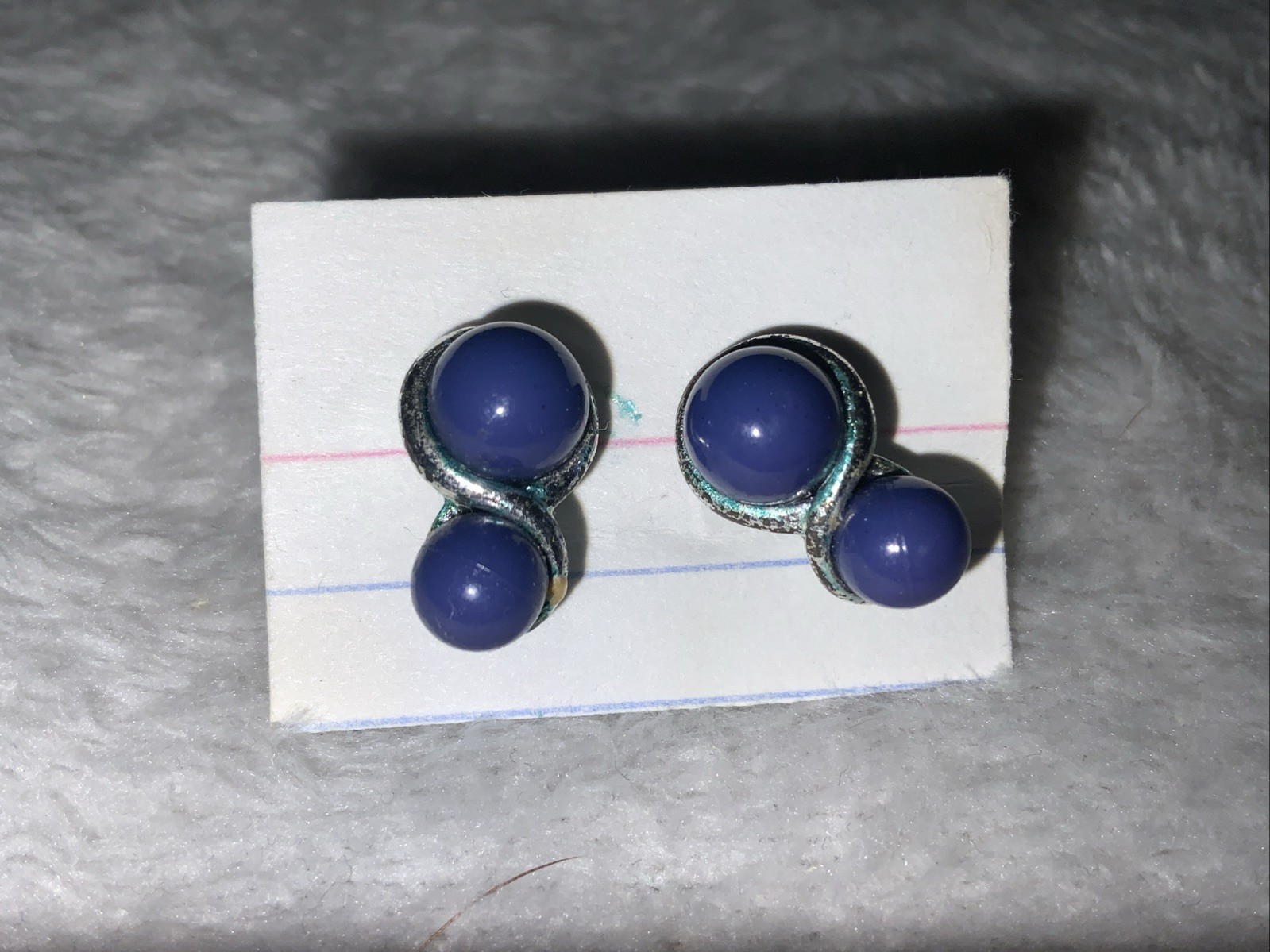 8 Pair Round Ball Stud Earrrings Various Colors & Faux Pearl