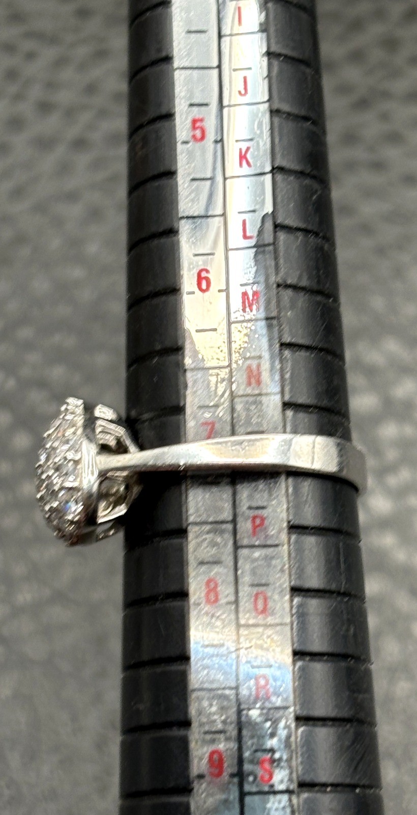 Sterling Silver 925 Cubic Zirconia Pave Heart Cluster Statement Ring Size 7