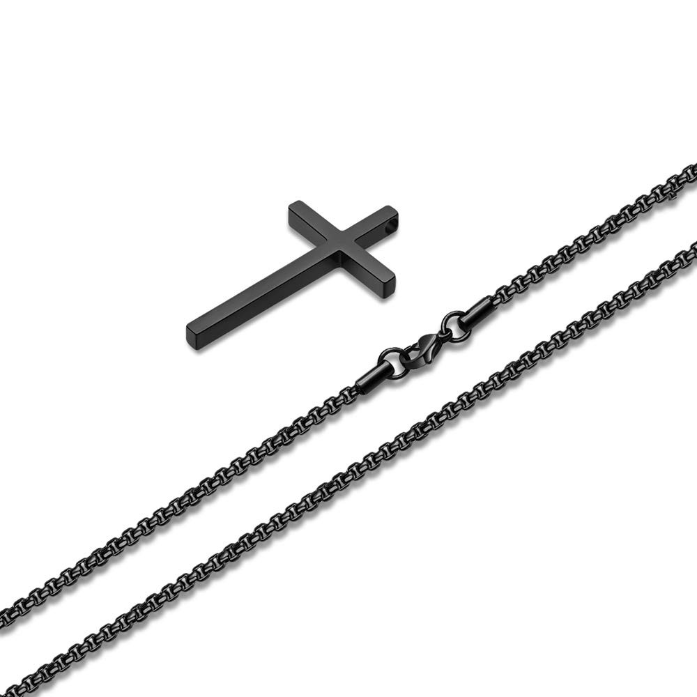 Cross Necklace for Men Boys Gift, Confirmation First Communion Easter Gifts f…