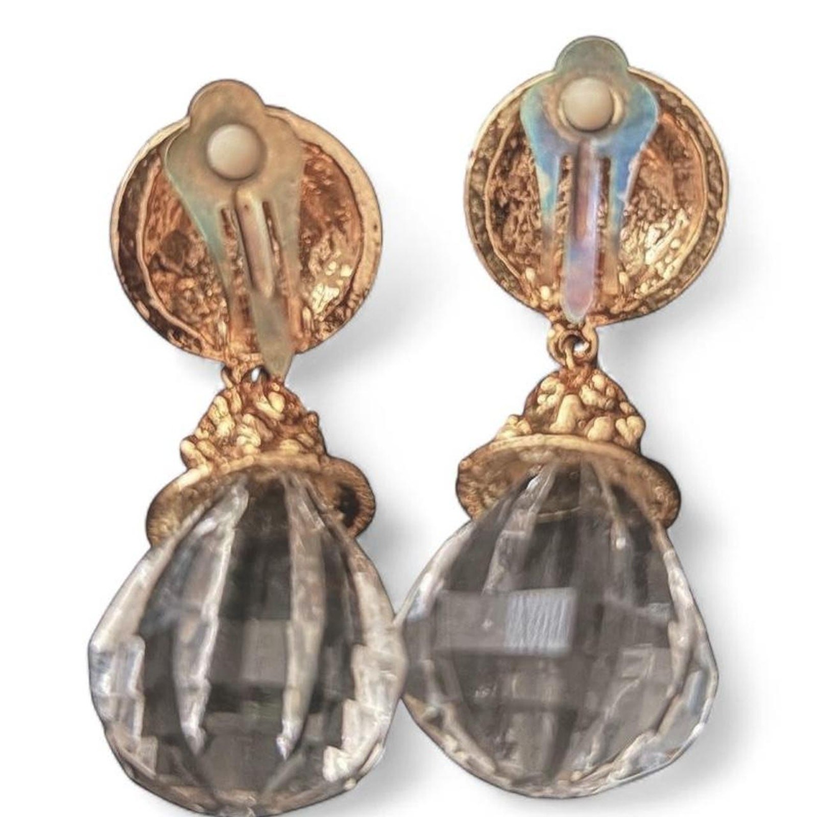 Gold plated crystal drop