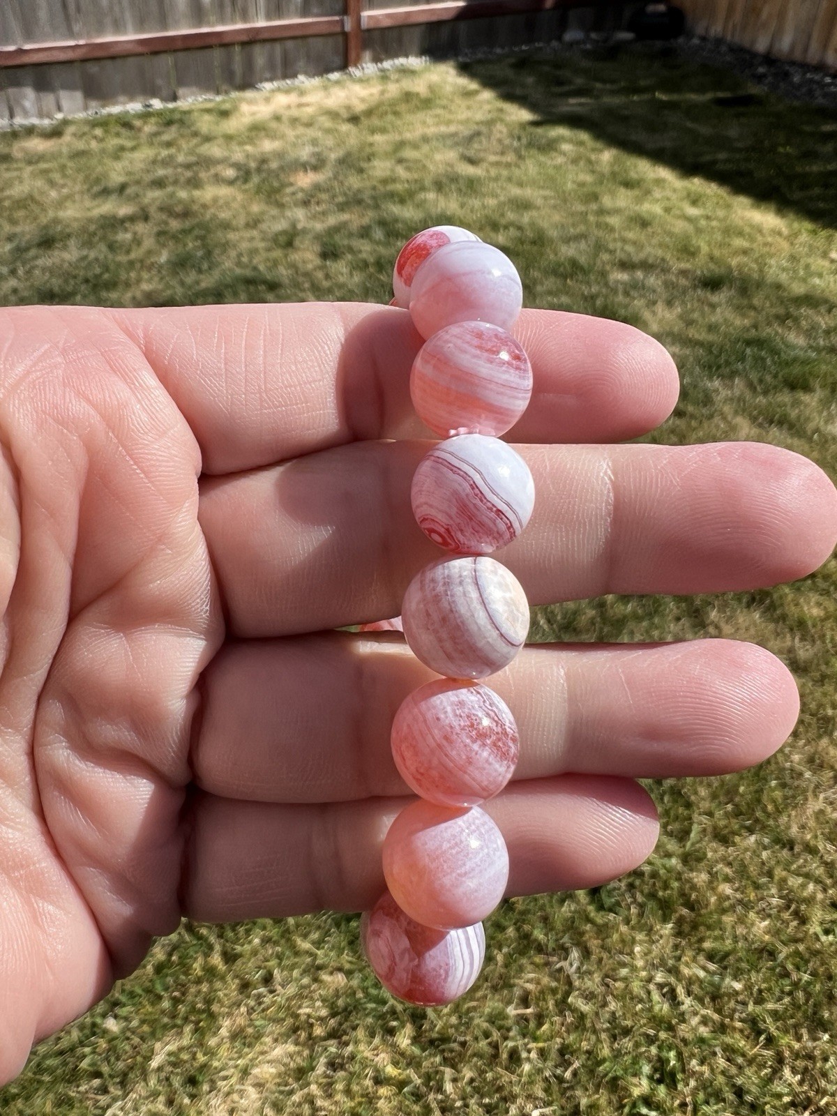 Yaochen Agate Beaded Bracelet 12 mm (changes color in water) – See video