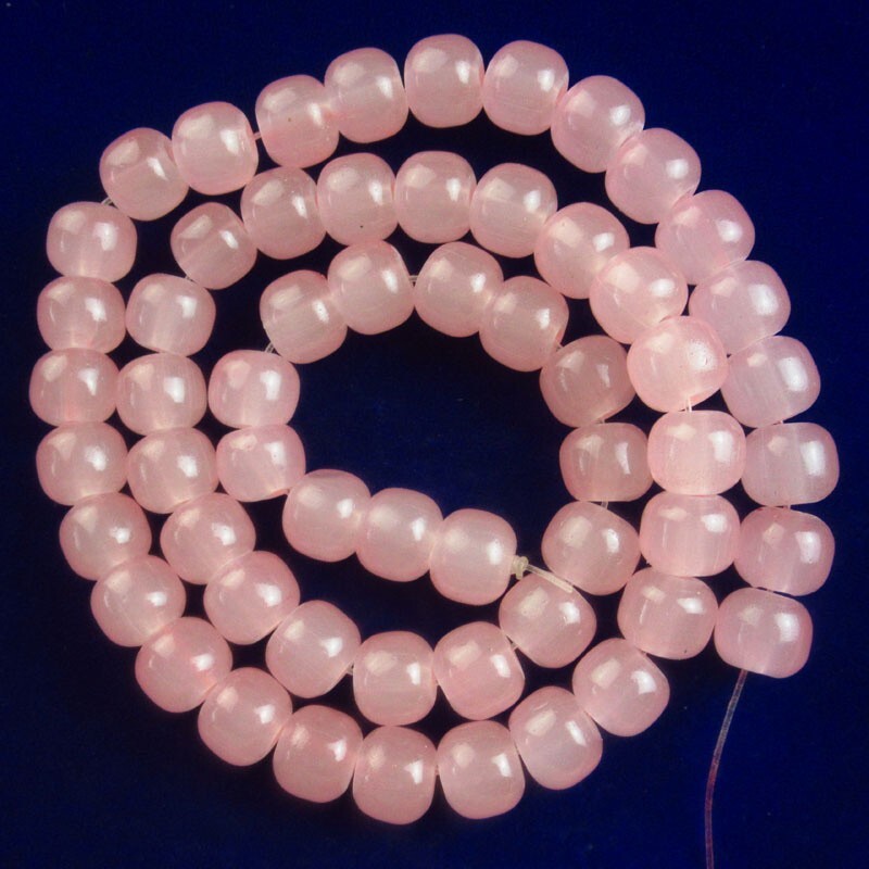 1Strand 8x6mm Manmade Pink Jade Drum Loose Beads 15.5 Inch CJ962