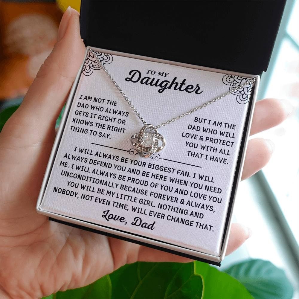 To My Daughter Necklace, Personalized Daughter Necklaces from Mom and Dad,