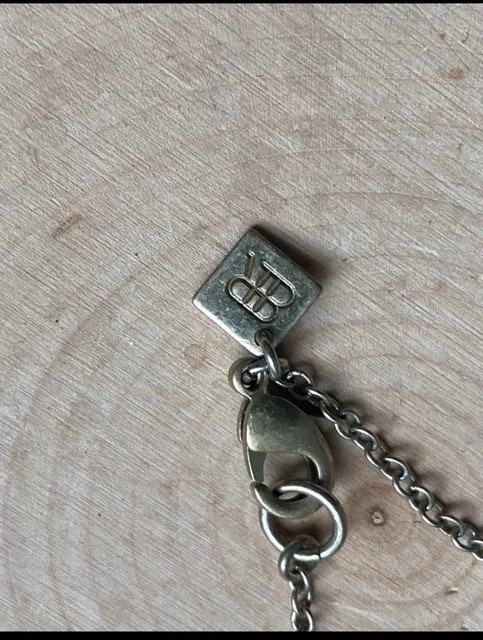 Fox Pendant Necklace Lariat Charm Silver Tone 38 Inches Banana Republic