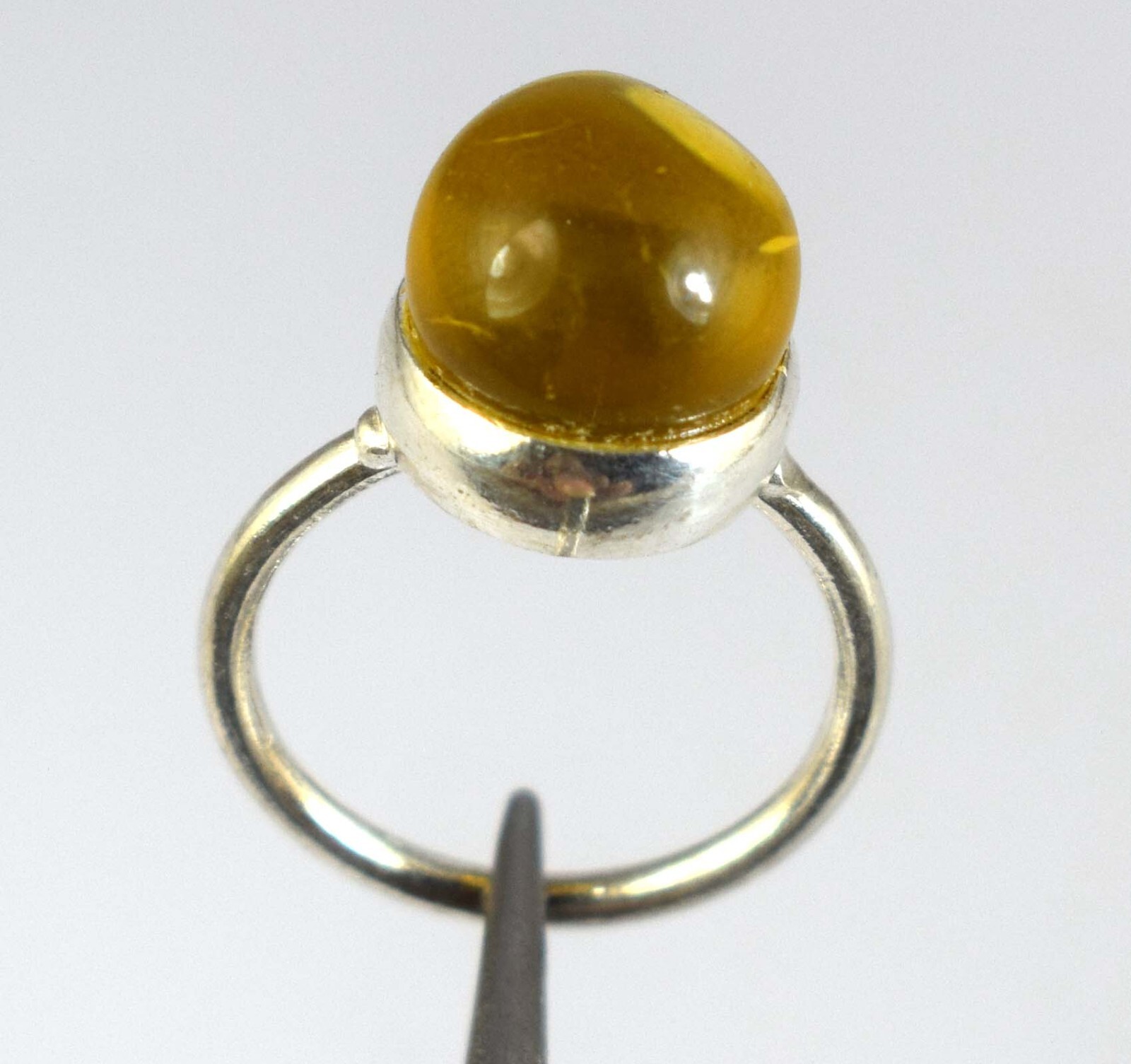 Brazilian 21.25 Ct Yellow Topaz Gemstone Round Ball Ring Premium Collection
