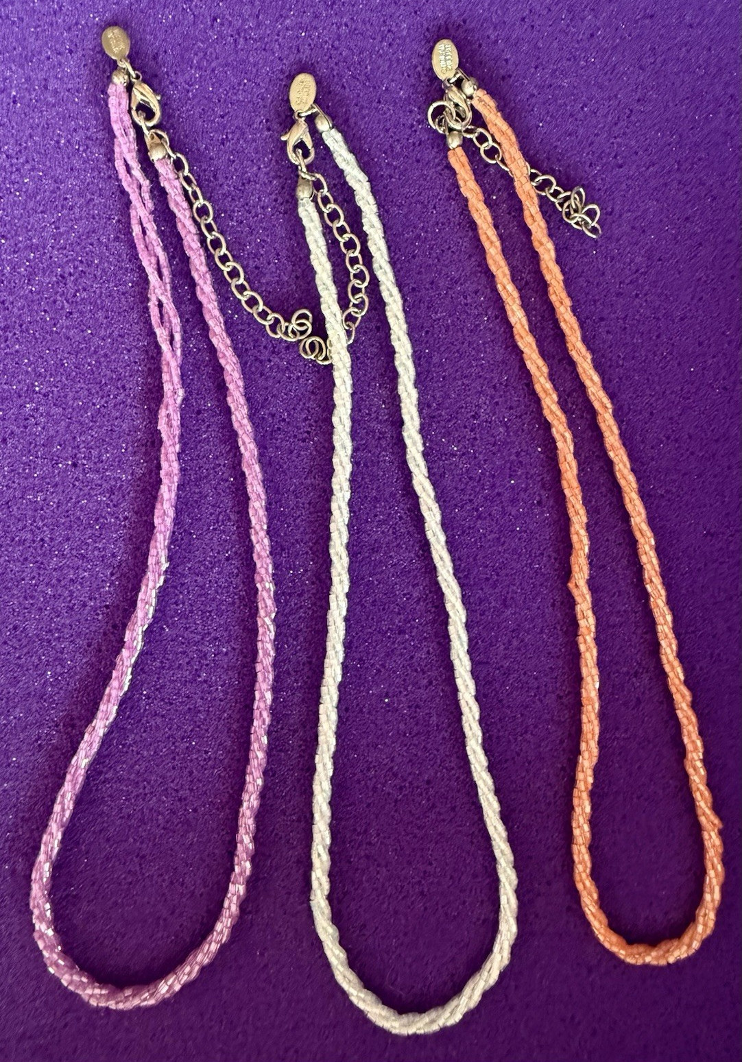 Nolan Miller Signed 3pc Multicolor Beaded Necklaces Set, Lobster, Adjustable